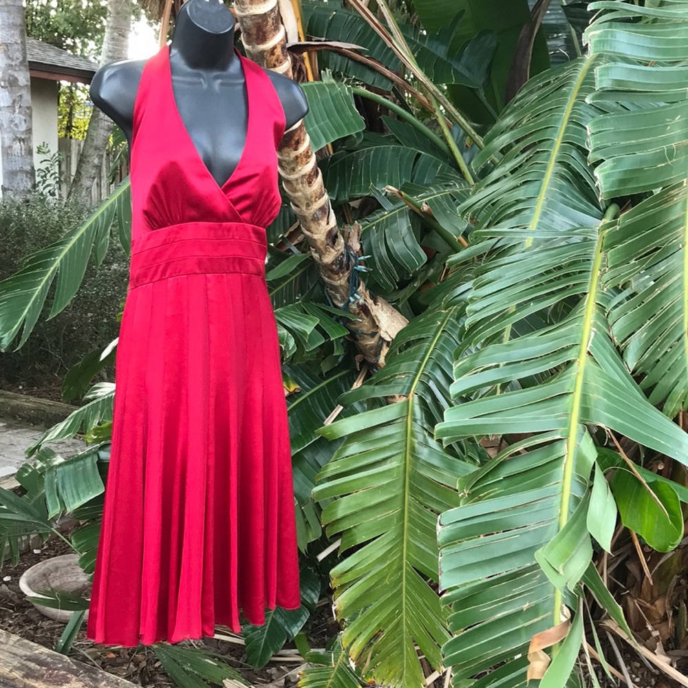 Calvin Klein silk halter dress